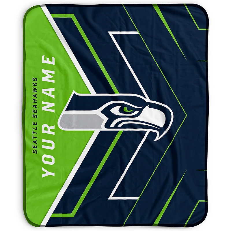 Pegasus Seattle Seahawks 50" x 60" Arrow Personalized Fleece Blanket