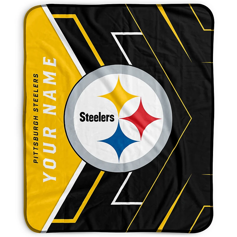 Pegasus Pittsburgh Steelers 50" x 60" Arrow Personalized Fleece Blanket