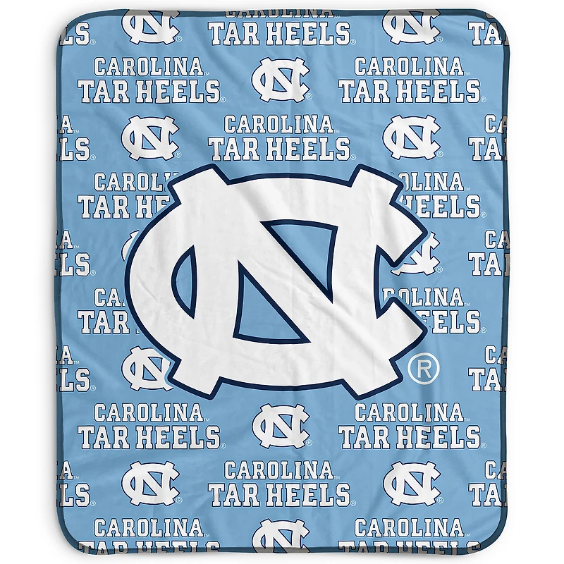 Pegasus North Carolina Tar Heels 50" x 60" Repeat Wordmark Fleece Blanket