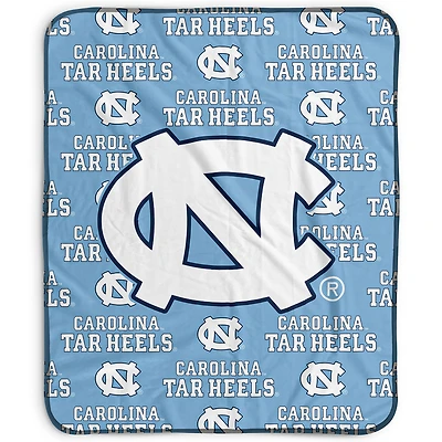 Pegasus North Carolina Tar Heels 50" x 60" Repeat Wordmark Fleece Blanket