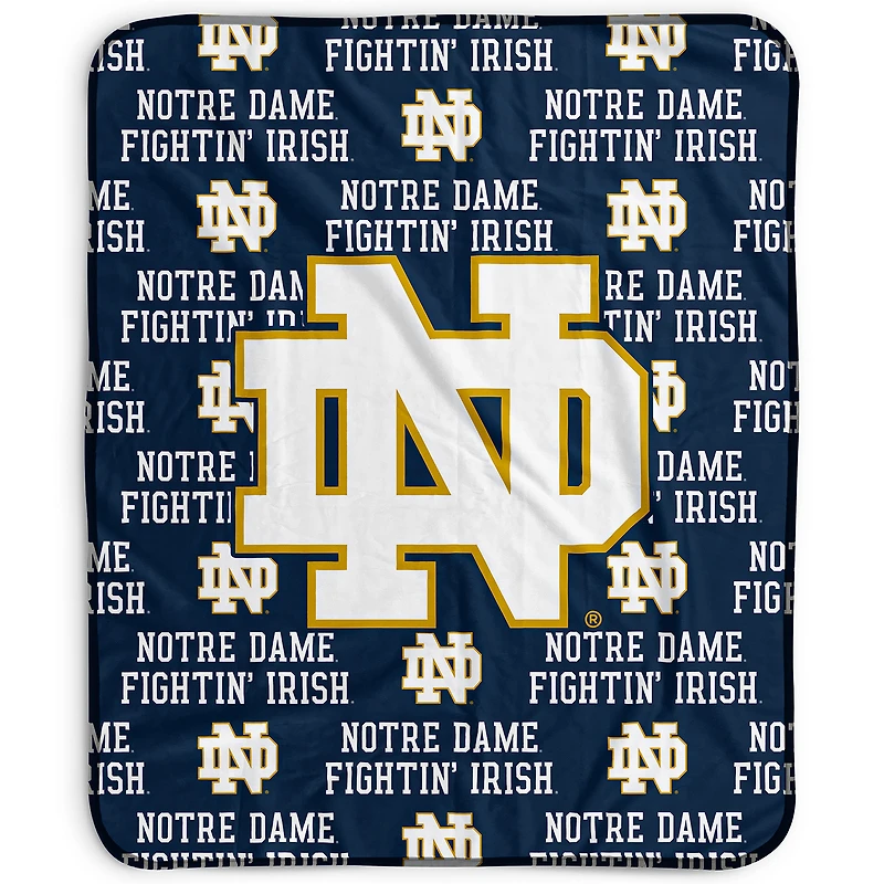 Pegasus Notre Dame Fighting Irish 50" x 60" Repeat Wordmark Fleece Blanket