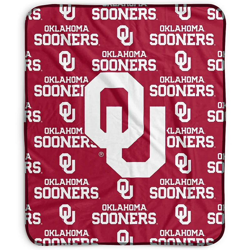 Pegasus Oklahoma Sooners 50" x 60" Repeat Wordmark Fleece Blanket