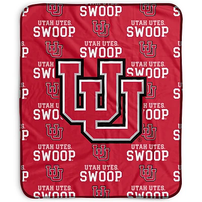 Pegasus Utah Utes 50" x 60" Repeat Wordmark Fleece Blanket