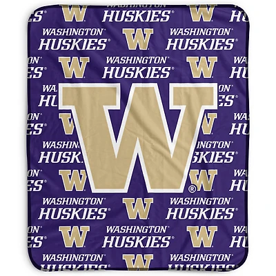 Pegasus Washington Huskies 50" x 60" Repeat Wordmark Fleece Blanket