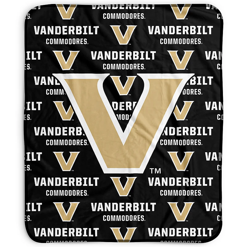 Pegasus Vanderbilt Commodores 50" x 60" Repeat Wordmark Fleece Blanket