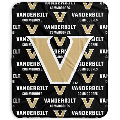 Pegasus Vanderbilt Commodores 50" x 60" Repeat Wordmark Fleece Blanket