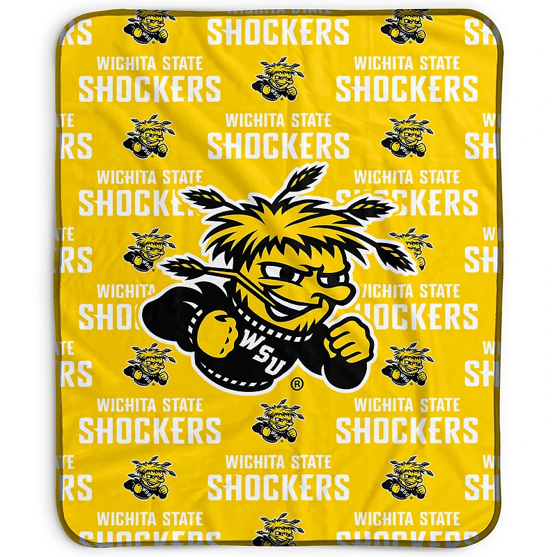 Pegasus Wichita State Shockers 50" x 60" Repeat Wordmark Fleece Blanket