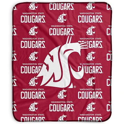 Pegasus Washington State Cougars 50" x 60" Repeat Wordmark Fleece Blanket
