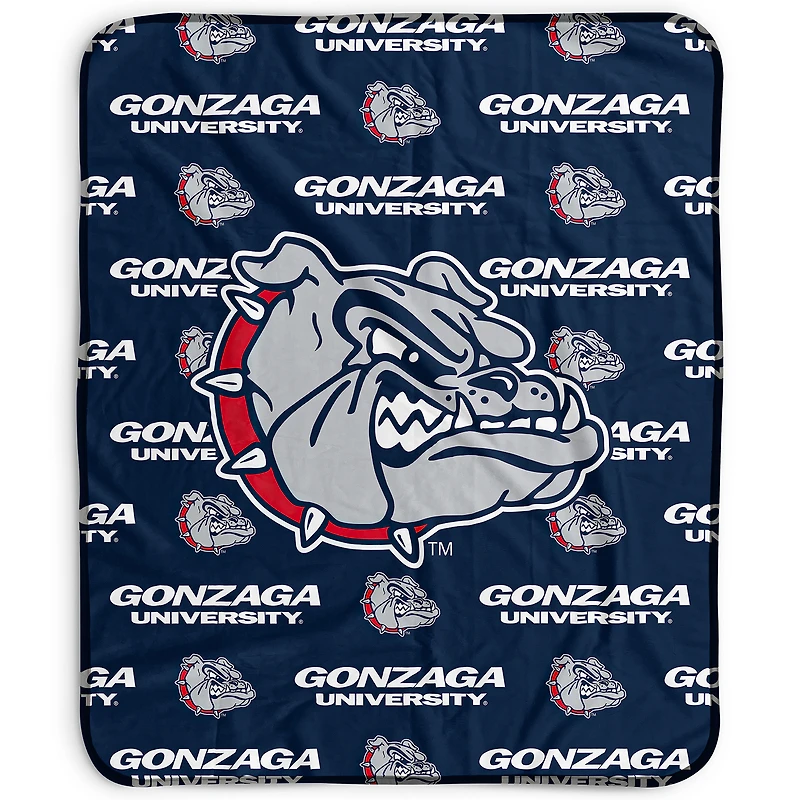 Pegasus Gonzaga Bulldogs 50" x 60" Repeat Wordmark Fleece Blanket