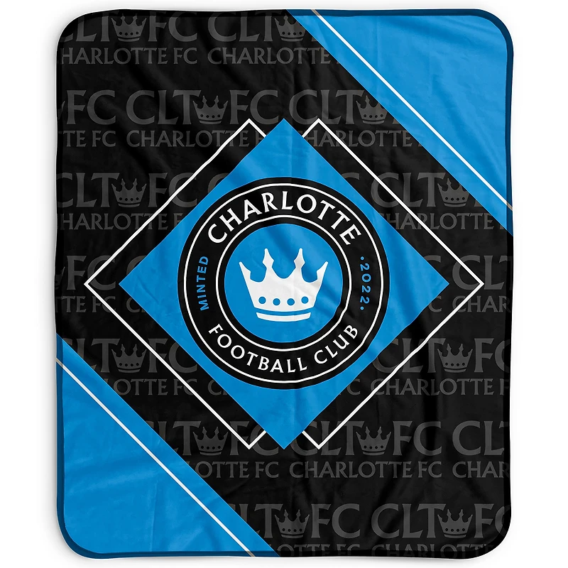 Pegasus Charlotte FC 50" x 60" Diamond Logo Fleece Blanket