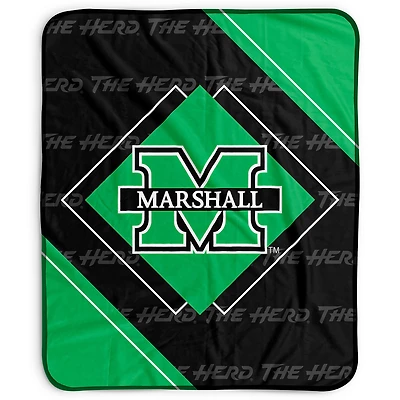 Pegasus Marshall Thundering Herd 50" x 60" Diamond Logo Fleece Blanket
