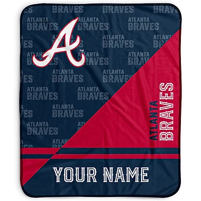 Pegasus Atlanta Braves 50" x 60" Split Wordmark Personalized Fleece Blanket