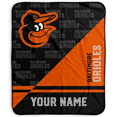 Pegasus Baltimore Orioles 50" x 60" Split Wordmark Personalized Fleece Blanket