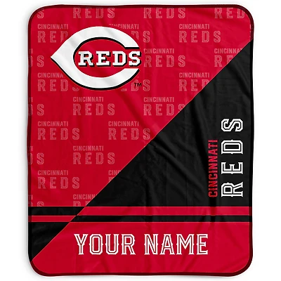 Pegasus Cincinnati Reds 50" x 60" Split Wordmark Personalized Fleece Blanket