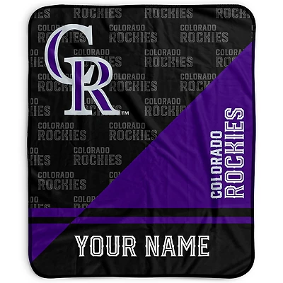 Pegasus Colorado Rockies 50" x 60" Split Wordmark Personalized Fleece Blanket
