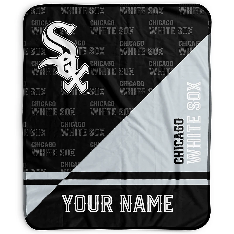 Pegasus Chicago White Sox 50" x 60" Split Wordmark Personalized Fleece Blanket