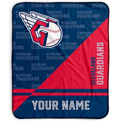 Pegasus Cleveland Guardians 50" x 60" Split Wordmark Personalized Fleece Blanket