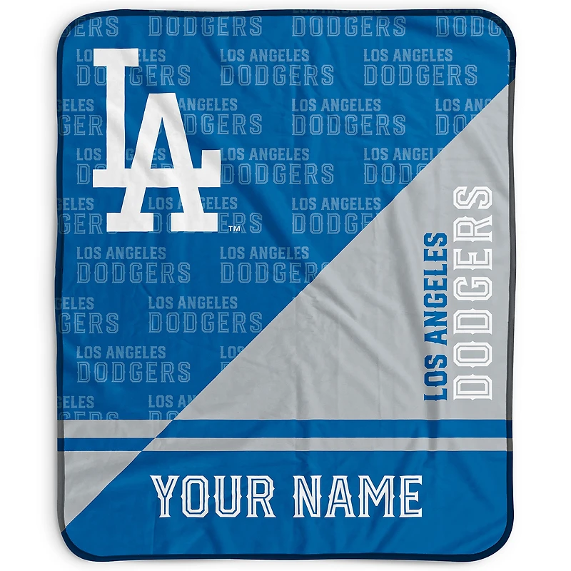 Pegasus Los Angeles Dodgers 50" x 60" Split Wordmark Personalized Fleece Blanket