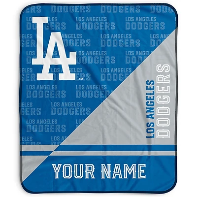 Pegasus Los Angeles Dodgers 50" x 60" Split Wordmark Personalized Fleece Blanket