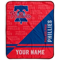 Pegasus Philadelphia Phillies 50" x 60" Split Wordmark Personalized Fleece Blanket