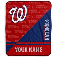 Pegasus Washington Nationals 50" x 60" Split Wordmark Personalized Fleece Blanket