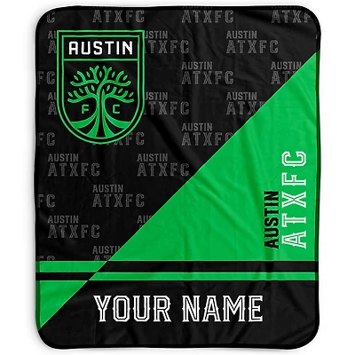 Pegasus Austin FC 50" x 60" Split Wordmark Personalized Fleece Blanket