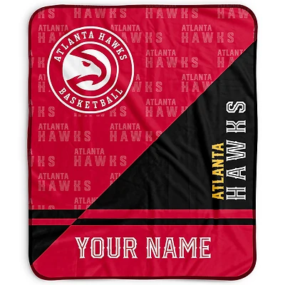 Pegasus Atlanta Hawks 50" x 60" Split Wordmark Personalized Fleece Blanket
