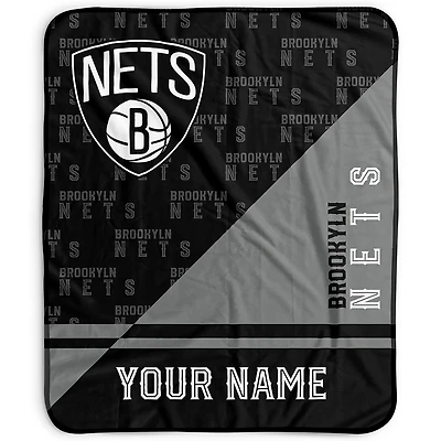 Pegasus Brooklyn Nets 50" x 60" Split Wordmark Personalized Fleece Blanket