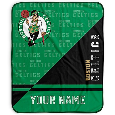 Pegasus Boston Celtics 50" x 60" Split Wordmark Personalized Fleece Blanket