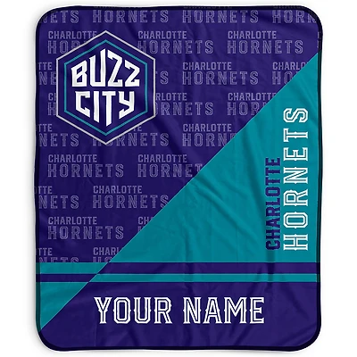 Pegasus Charlotte Hornets 50" x 60" Split Wordmark Personalized Fleece Blanket
