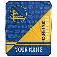 Pegasus Golden State Warriors 50" x 60" Split Wordmark Personalized Fleece Blanket