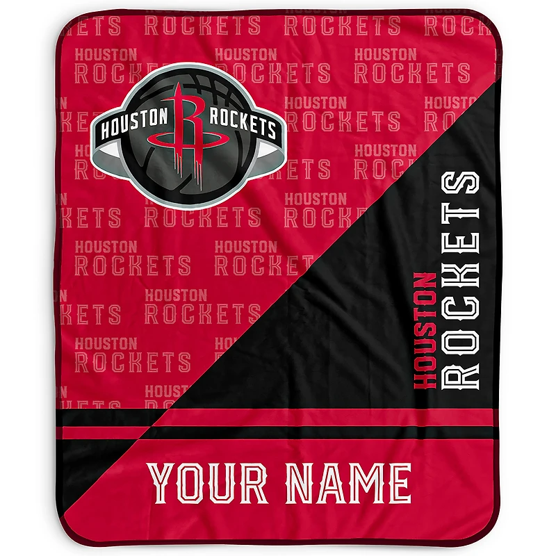 Pegasus Houston Rockets 50" x 60" Split Wordmark Personalized Fleece Blanket
