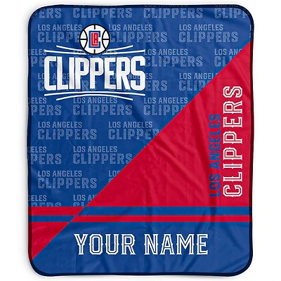 Pegasus LA Clippers 50" x 60" Split Wordmark Personalized Fleece Blanket