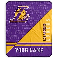 Pegasus Los Angeles Lakers 50" x 60" Split Wordmark Personalized Fleece Blanket