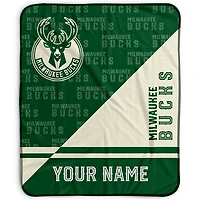 Pegasus Milwaukee Bucks 50" x 60" Split Wordmark Personalized Fleece Blanket
