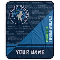 Pegasus Minnesota Timberwolves 50" x 60" Split Wordmark Personalized Fleece Blanket