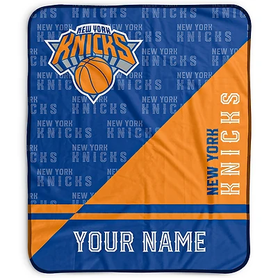 Pegasus New York Knicks 50" x 60" Split Wordmark Personalized Fleece Blanket