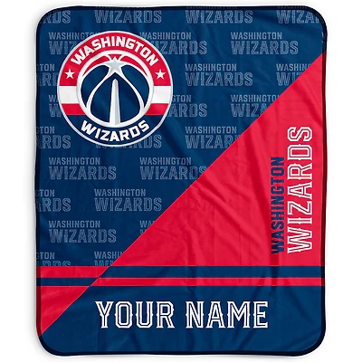 Pegasus Washington Wizards 50" x 60" Split Wordmark Personalized Fleece Blanket