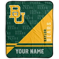 Pegasus Baylor Bears 50" x 60" Split Wordmark Personalized Fleece Blanket