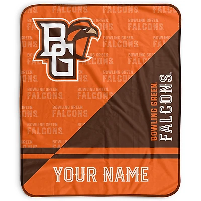 Pegasus Bowling Green St. Falcons 50" x 60" Split Wordmark Personalized Fleece Blanket