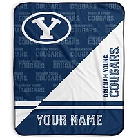 Pegasus BYU Cougars 50" x 60" Split Wordmark Personalized Fleece Blanket