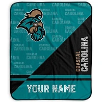 Pegasus Coastal Carolina Chanticleers 50" x 60" Split Wordmark Personalized Fleece Blanket