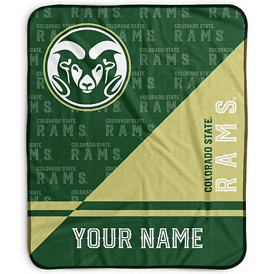 Pegasus Colorado State Rams 50" x 60" Split Wordmark Personalized Fleece Blanket