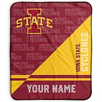 Pegasus Iowa State Cyclones 50" x 60" Split Wordmark Personalized Fleece Blanket