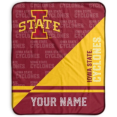Pegasus Iowa State Cyclones 50" x 60" Split Wordmark Personalized Fleece Blanket