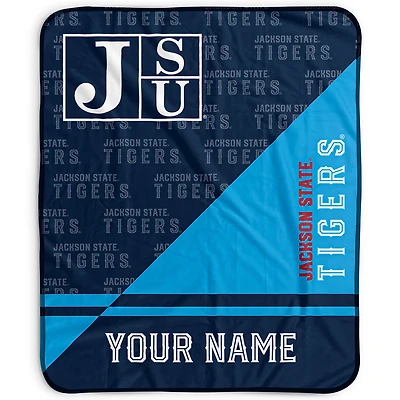 Pegasus Jackson State Tigers 50" x 60" Split Wordmark Personalized Fleece Blanket