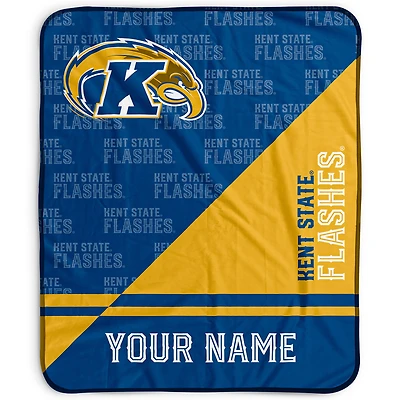 Pegasus Kent State Golden Flashes 50" x 60" Split Wordmark Personalized Fleece Blanket