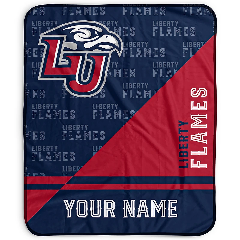 Pegasus Liberty Flames 50" x 60" Split Wordmark Personalized Fleece Blanket