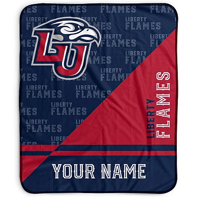 Pegasus Liberty Flames 50" x 60" Split Wordmark Personalized Fleece Blanket