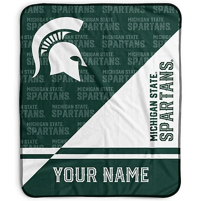 Pegasus Michigan State Spartans 50" x 60" Split Wordmark Personalized Fleece Blanket